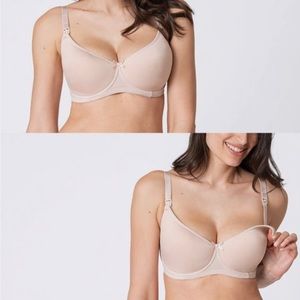 NWT Seraphine Nude T Shirt and Nursing Bra